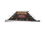 Sitara, Interior Door Curtain of the Ka'ba, Sultan Abdülhamid II (r. 1876–1909), Silk; embroidered with heavy silver and silver-gilt thread with additional colored silk panels